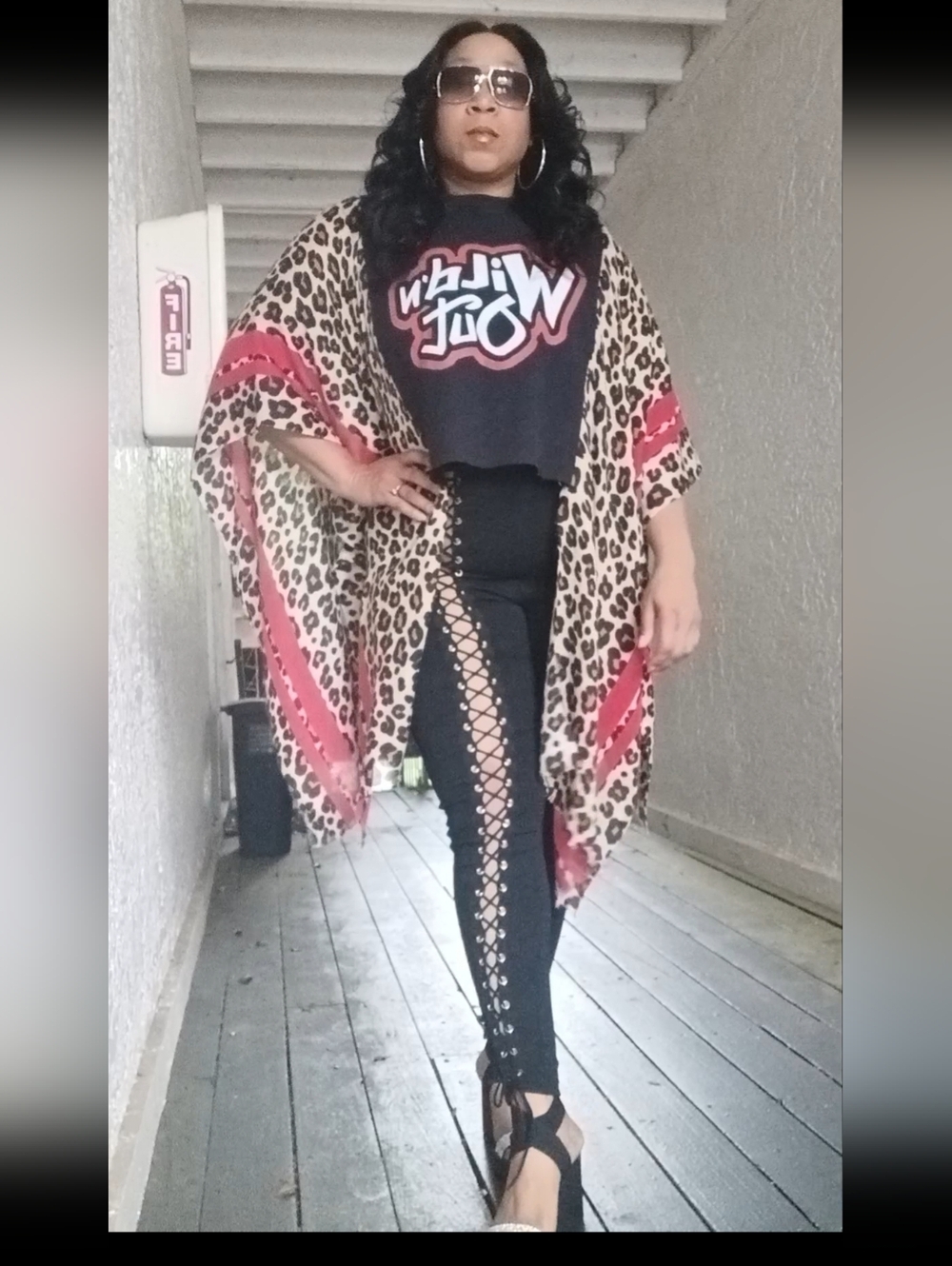 Upcycled Wild 'N Out Graphic Crop Top Poncho